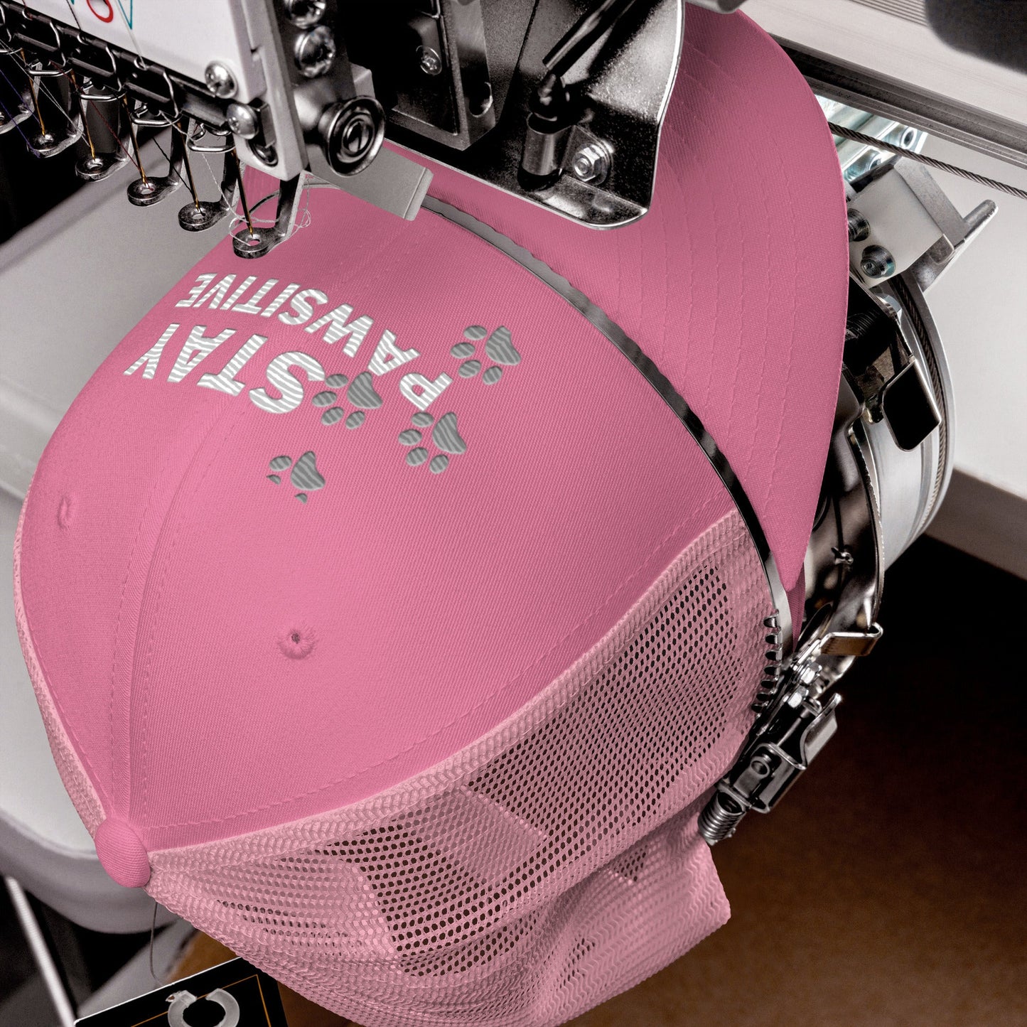 Stay Pawsitive Cap- Pink