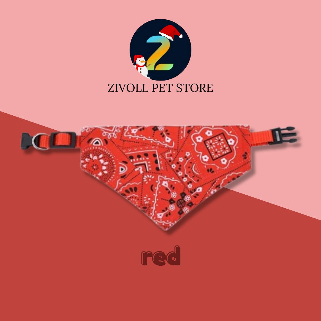 Red Adjustable Pet Bandana (Scarf)