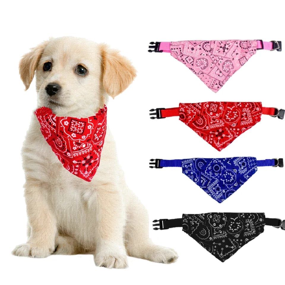 Blue Adjustable Pet Bandana (Scarf)