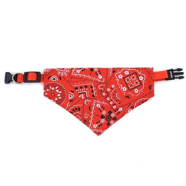 red adjustable pet bandana