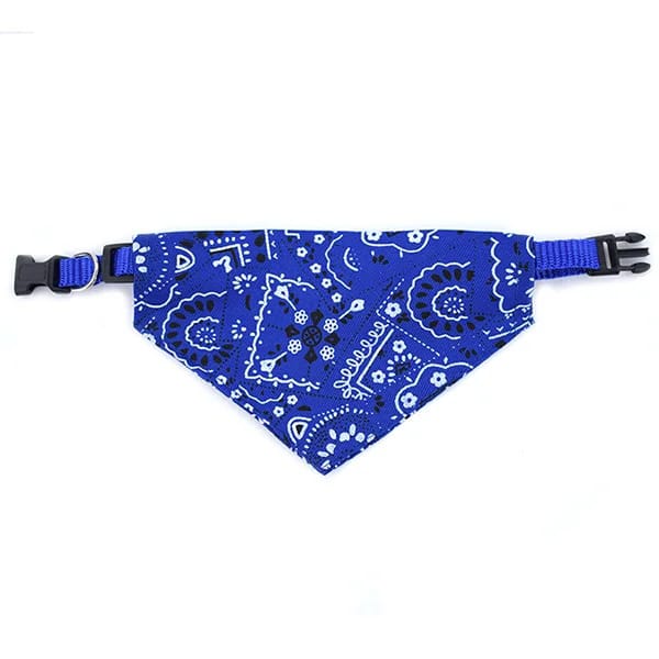 blue adjustable pet bandana