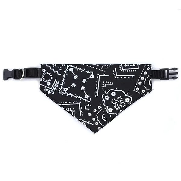 black adjustable pet bandana