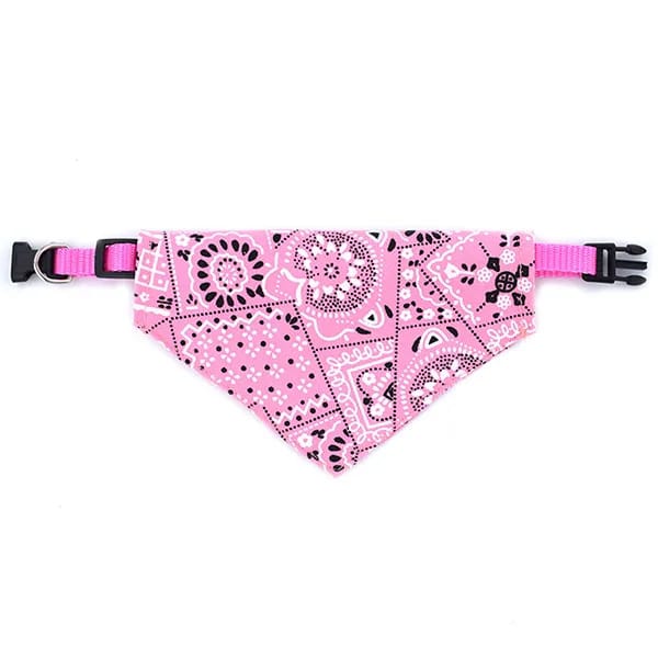 pink adjustable pet bandana