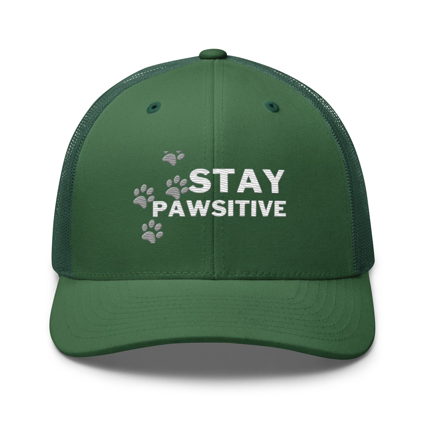 Stay Pawsitive Cap- Green